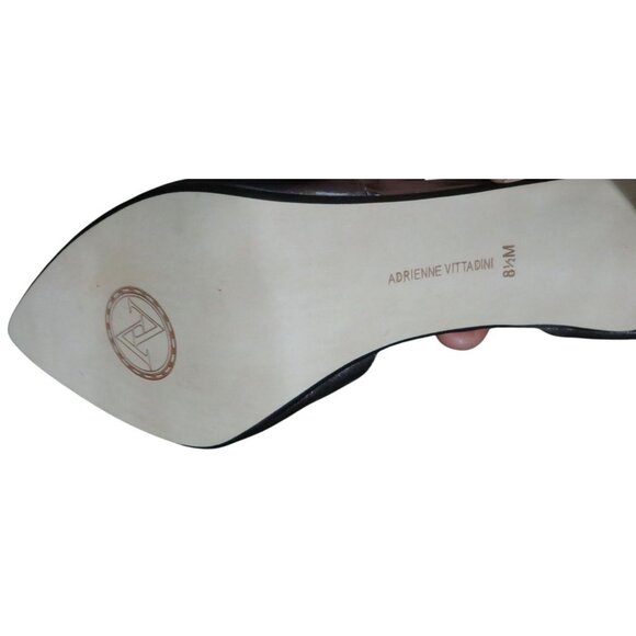 Adrienne Vittadini Ceclia Gunmetal Pewter Metallic Patent Leather T Strap Pumps - Picture 10 of 11
